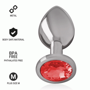 INTENSE™ - ANAL PLUG METAL RED SIZE M é um brinquedo sexual da gama dos Plugs, super confortável para maior prazer.