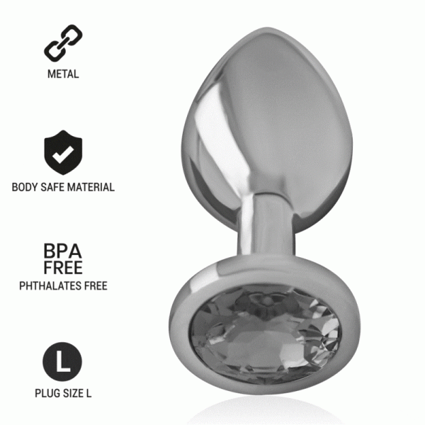 INTENSE™ - ANAL PLUG METAL BLACK SIZE L é um brinquedo sexual da gama dos Plugs, super confortável para maior prazer.