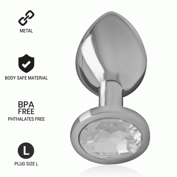 INTENSE™ - ANAL PLUG METAL SILVER SIZE L é um brinquedo sexual da gama dos Plugs, super confortável para maior prazer.