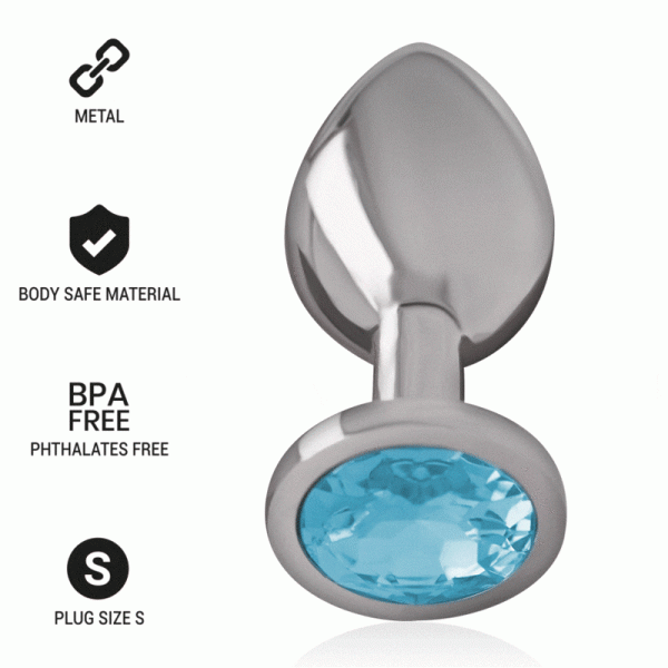 INTENSE™ - ANAL PLUG METAL BLUE SIZE S é um brinquedo sexual da gama dos Plugs, super confortável para maior prazer.