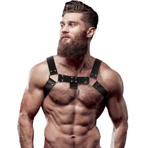 FETISH SUBMISSIVE ATTITUDE - ECO LEATHER CHEST STRAP HARNESS MEN é uma Lingerie que se equadra nos Acessórios de lingerie. Erótica e atraente. Resistente e segura.