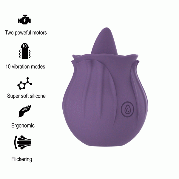 INTENSE - VIOLET CL TORIS STIMULATOR 10 VIBRATIONS LILAC é um brinquedo sexual da gama dos Masturbadores para mulheres, confortável e potente.