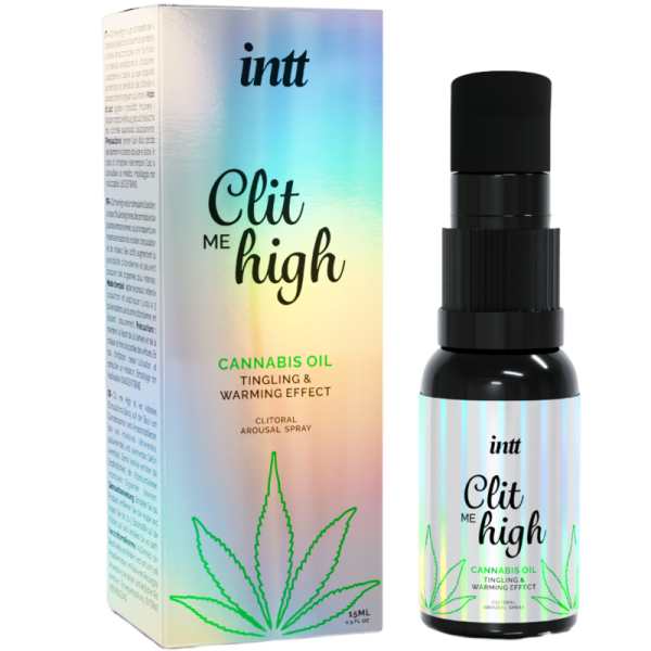 INTT - CLIT ME HIGH CANNABIS OIL 15 ML é um Óleo, Lubrificante e Creme para um tempo erótico.