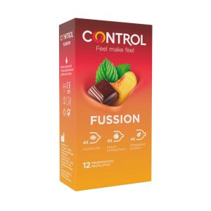 CONTROL FUSSION CONDOMS 12 UNITS são preservtivos com aromas, para maior segurança e sensibilidade. Super saborosos.