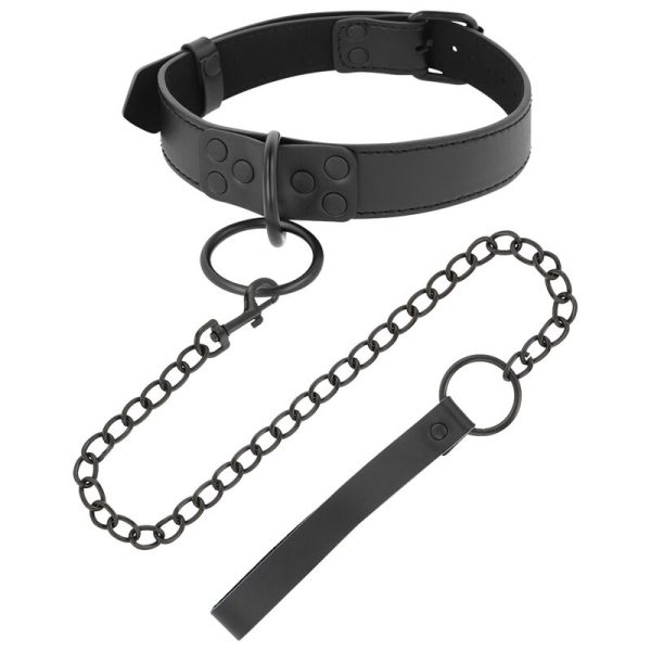 DARKNESS THIN BLACK FULL COLLAR  WITH LEASH é um brinquedo sexual da gama Fetiche e Bondage relacionada com BDSM e Collars.